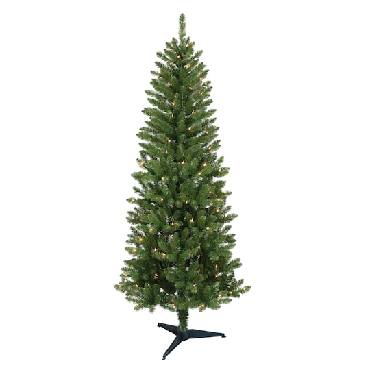 5ft. Pre-Lit Carson Pine Artificial Christmas Tree, Clear Lights